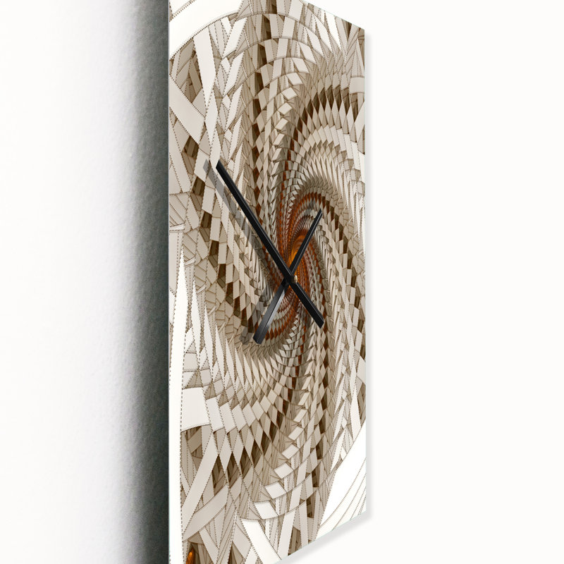 Horloge murale moderne à motif de spirale blanche, Grand