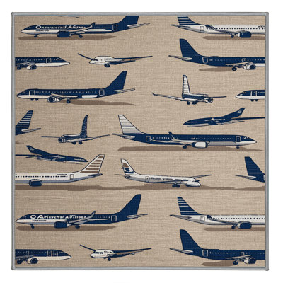 Machine Washable Transportation Gray Area Rug