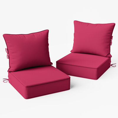 Coussin de siège et de dossier intérieur / extérieur de 6,5 po de l 24 po x P 24 po, coussins d'intérieur / extérieur seulement