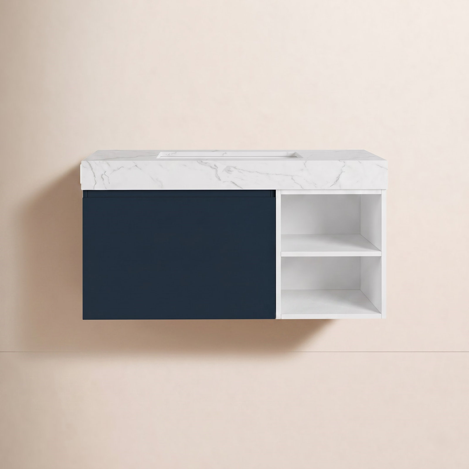 Noam 42'' Single Bathroom Vanity, Matte Black