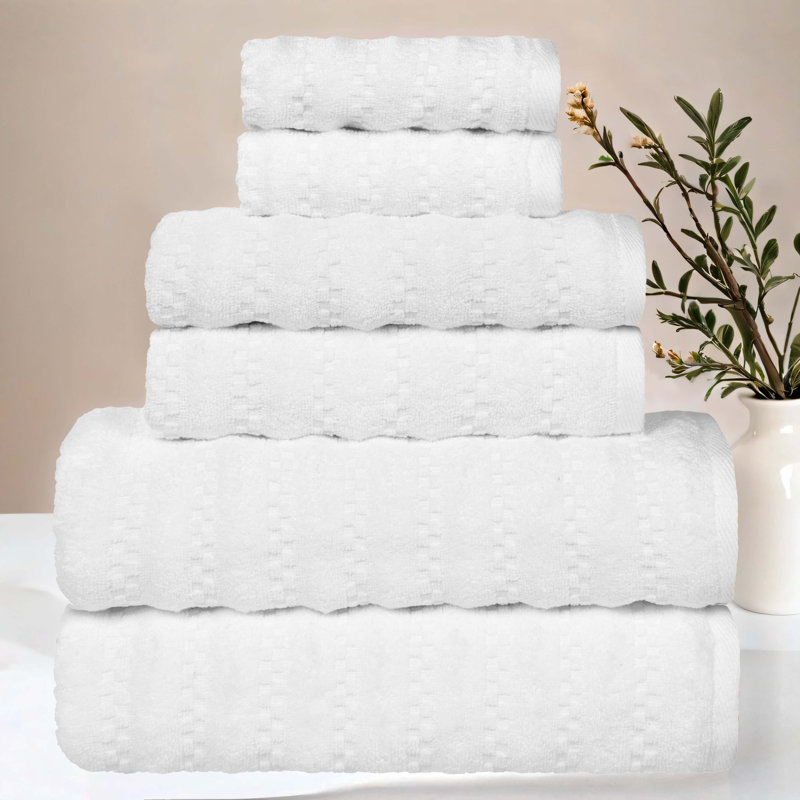 Ensemble de serviettes 6 pièces Zuma, Blanc