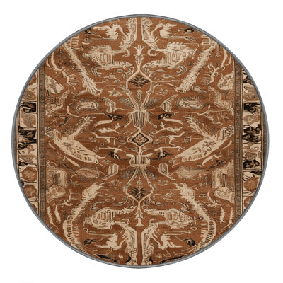 Tapis brun lavable à la machine
