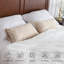 Ensemble de taies d'oreiller en lin 1 paire 55% lin européen 45% mélange de coton de couleur unie, ensemble de taies décoratives 2 x 12 x 20 pouces-120464339