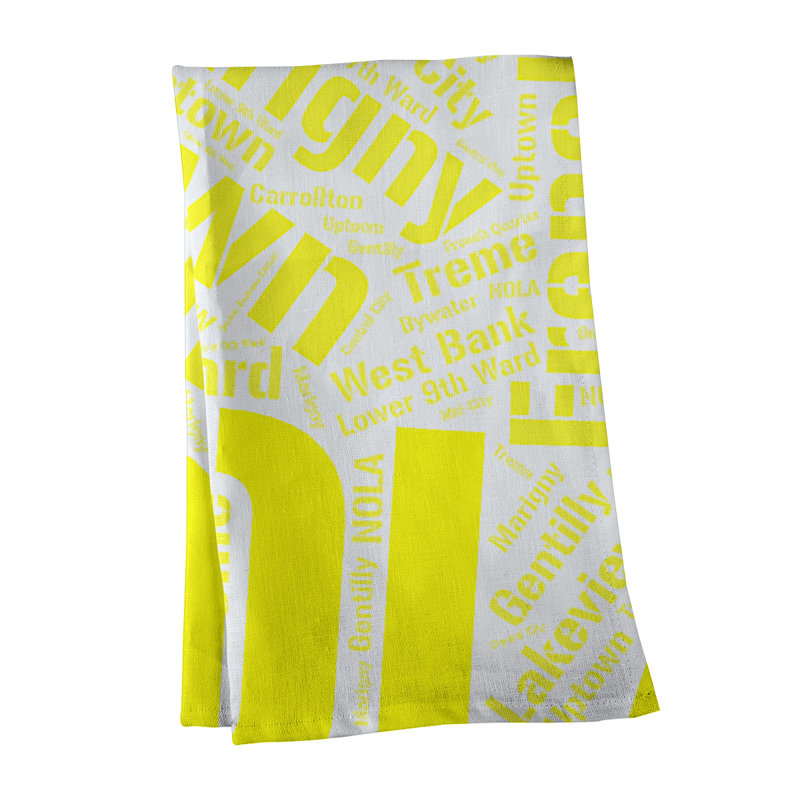 Cotton Tea Towel Kitchen Towel, Blue, New Orleans