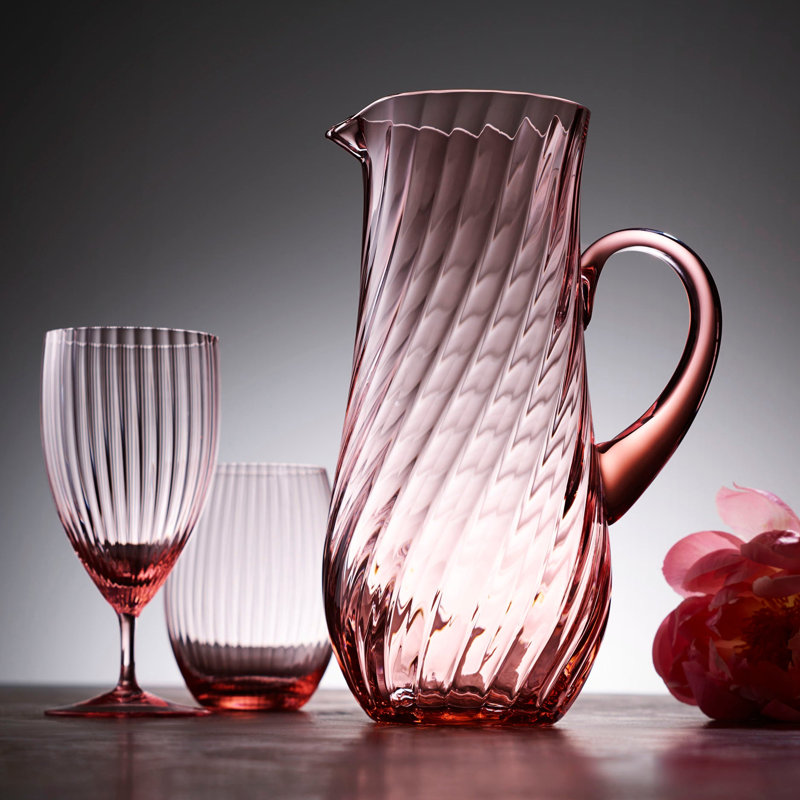 Quinn Handmade Crystal Drinking Glass, Rose