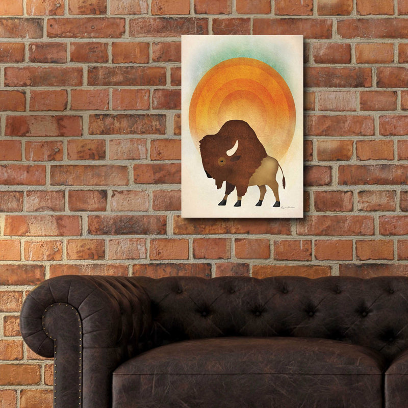 «Blazing Sun Bison» par Ryan Fowler, H 24 po x l 16 po x P 0,2 po