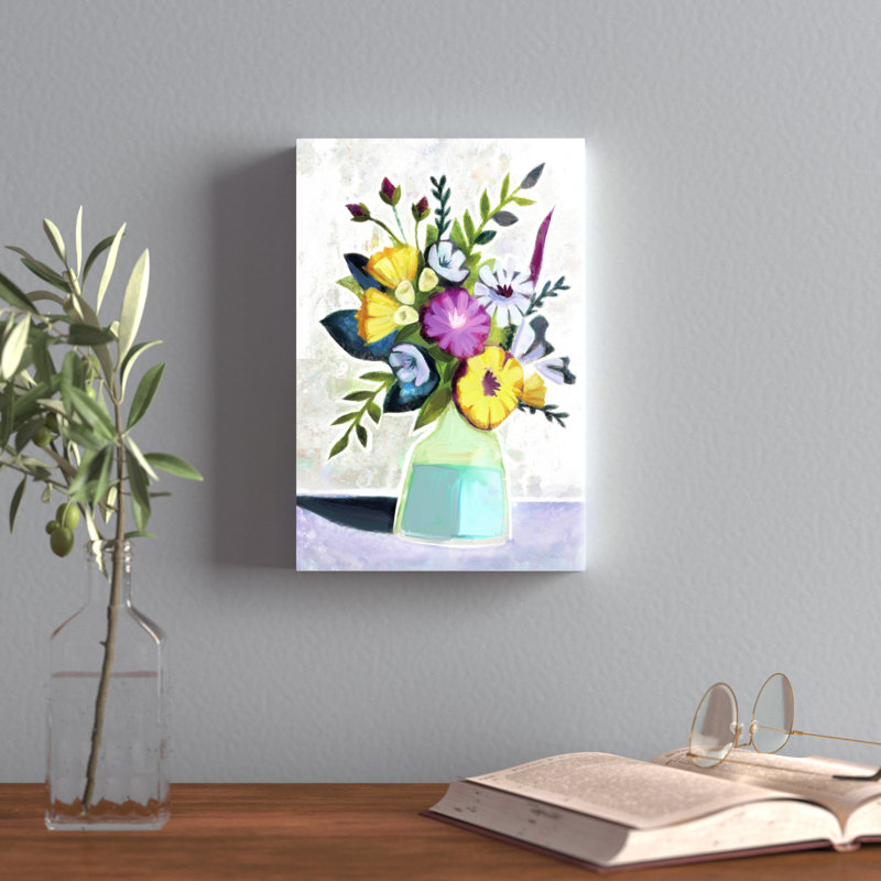 Impression de peinture graphique sur toile tendue, H 12 po x l 8 po