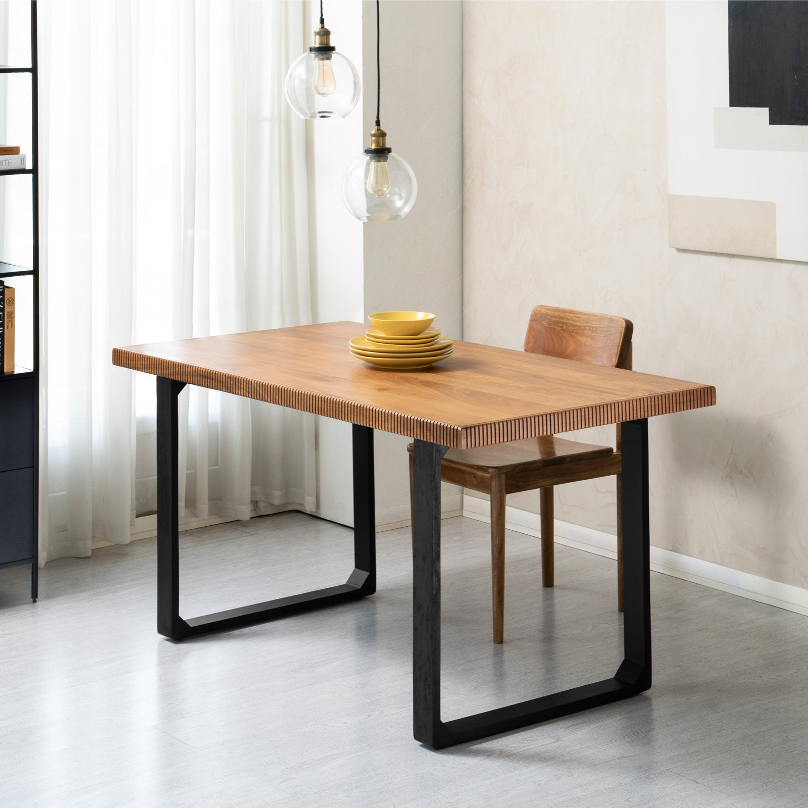 Urbana Solid Wood Dining Tables, Mid Tone Honey