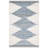 Borgey Flat Weave Wool/Jute Geometric Rug in Ivory/Blue-246153026