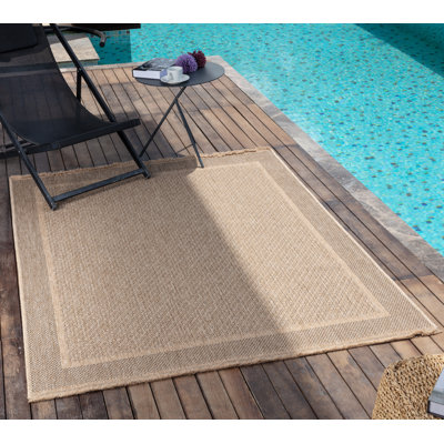 Ailn Boho Jute-Look Beige Area Rug
