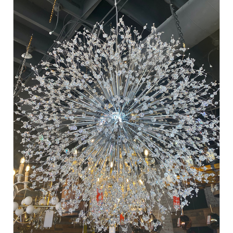 Lustre globe unique à 16 lumières Nealy, Argent