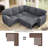 L-Shaped Corduroy Sectional Sofa Bed With Pull-Out Sleeper, Storage Chaise & USB Charging – 5-Seat Convertible Couch For Apartment Or Living Room-247672212