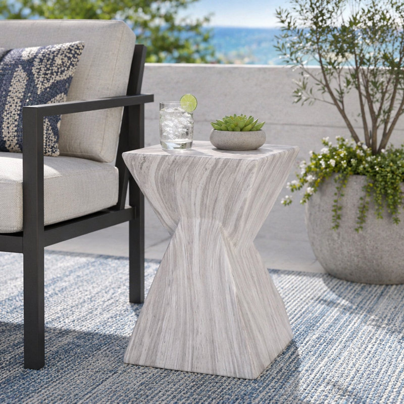 Table d'appoint 18,5 po MGO, Gris, marbre