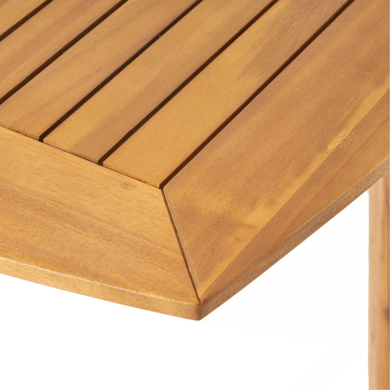 Table de salle à manger d'extérieur en bois d'acacia extensible, teck, Teck