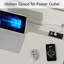 Bureau de charge 40 po avec 2 prises et 2 ports USB - Bureau d'ordinateur / meuble-lavabo à 2 tiroirs pour bureau ou chambre à coucher-2146360279