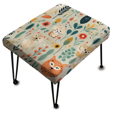 Presha - Repose-pieds rectangulaire imprimé animal