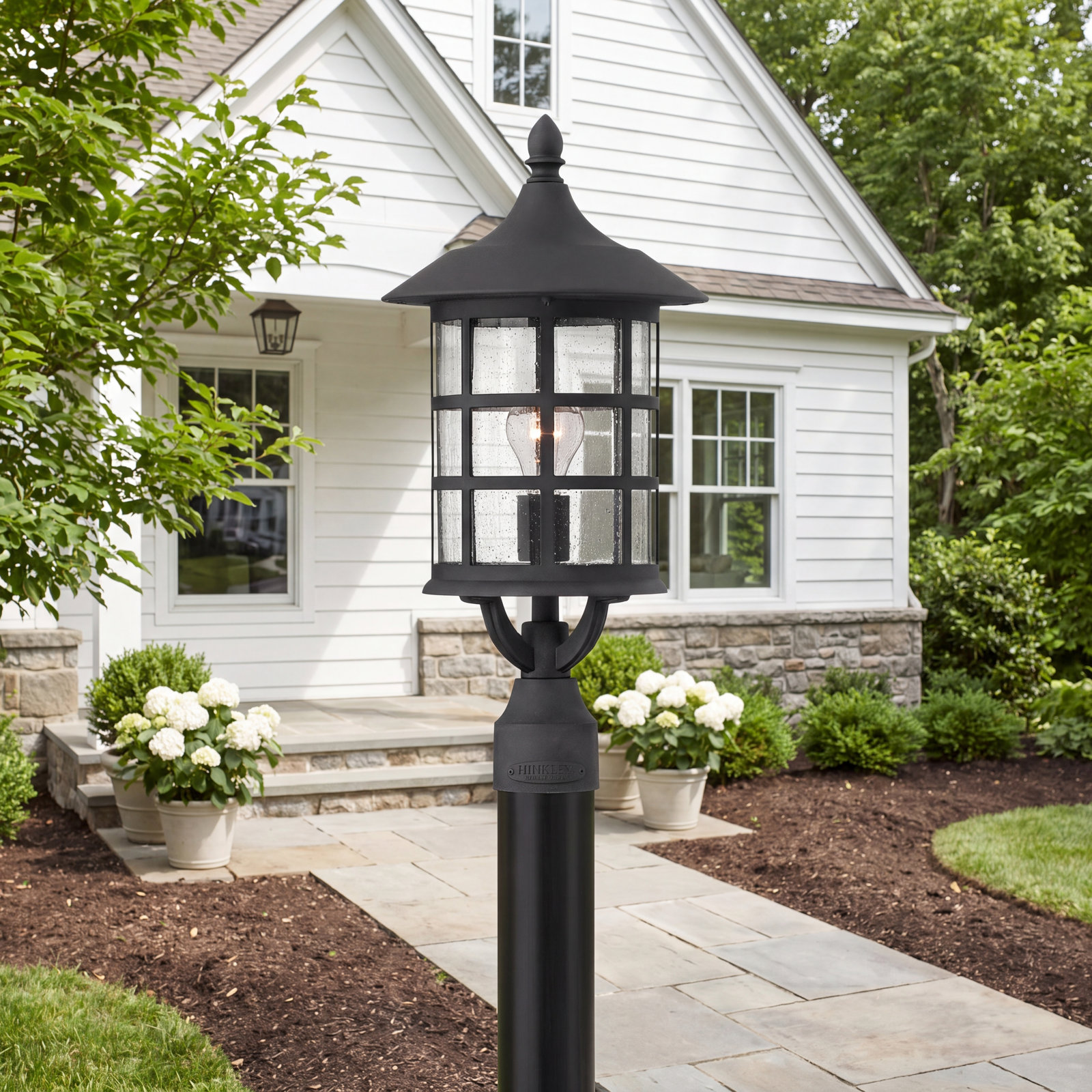Freeport 20" Hardwired Outdoor Lantern Head, Black, MED