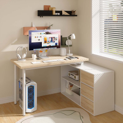 L Shaped Desk With Drawers by Ebern Designs