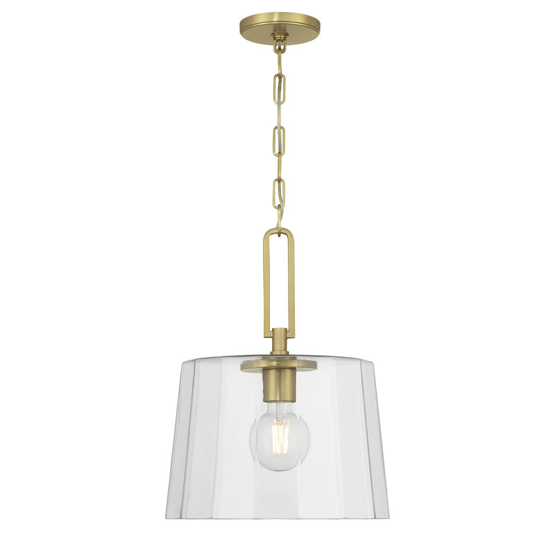Luminaire suspendu 1 lumière Diamara, Laiton rétro