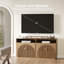 65 Inch Fluted TV Stand, Mid Century Modern Entertainment Centre with Storage Cabinets & Open Shelves, Media Console TV Cabinet-693043542