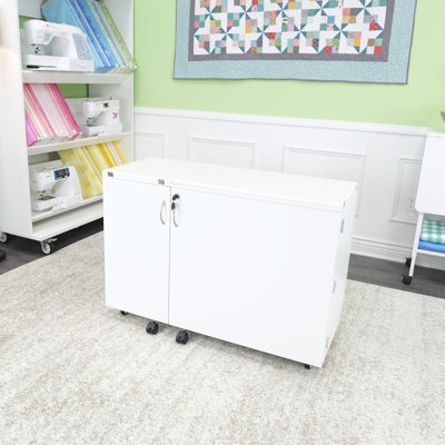 Arrow Sewing Wallaby Dual Rail Electric Sewing Cabinet, Ash-White