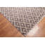 Tapis gris en laine noué à la main de conception unique 6 pi x 9 pi Nastja