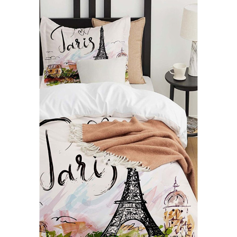Cotton Floral Duvet Cover with Pillowcases