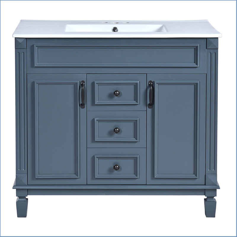 91.2mm Bathroom Vanity with Basin, Blue