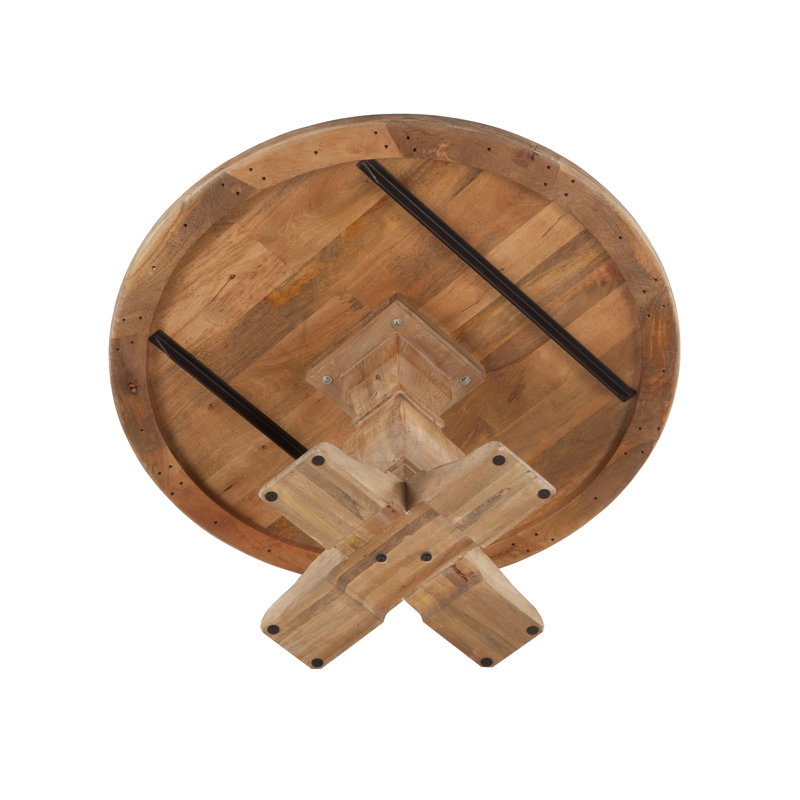 Lyons Round Solid Wood Dining Table, 54" W x 54" L