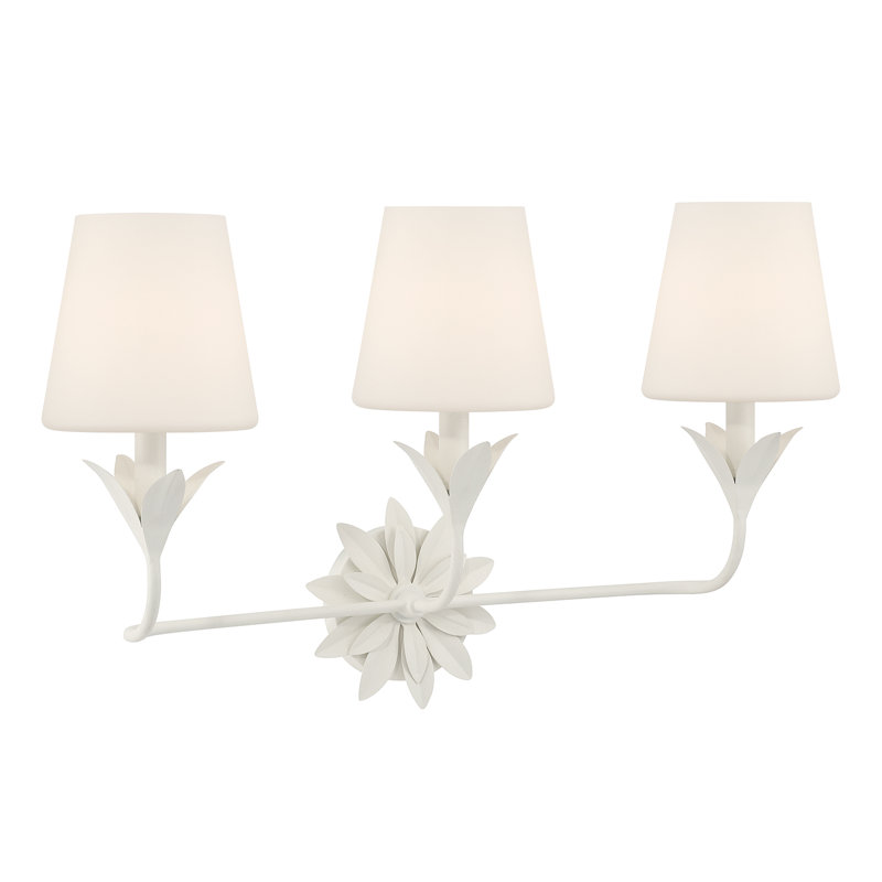 Ensemble de meuble-lavabo 3 lumières Broche, Blanc mat