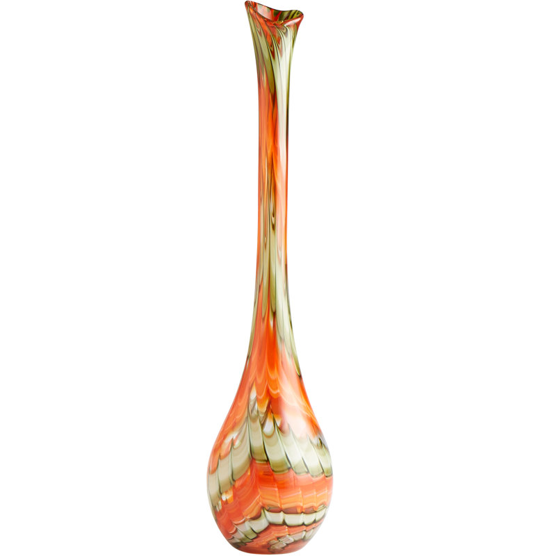Vase de table en verre Atu, H 31,5 po x l 7,25 po x P 7,25 po