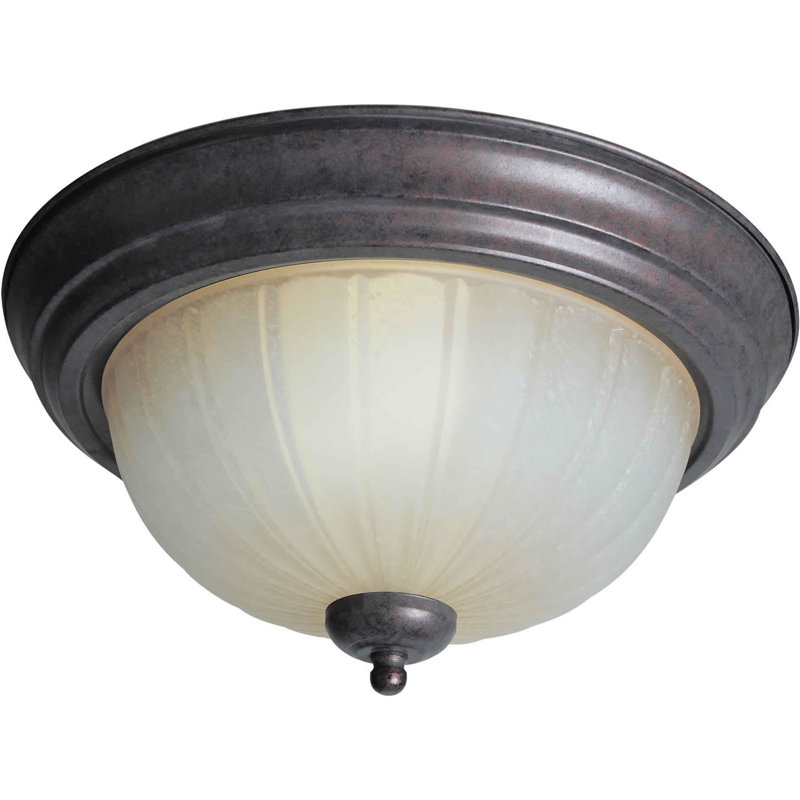 Vowell Glass Flush Mount, 13.25" H x 6.25" W / Black cherry