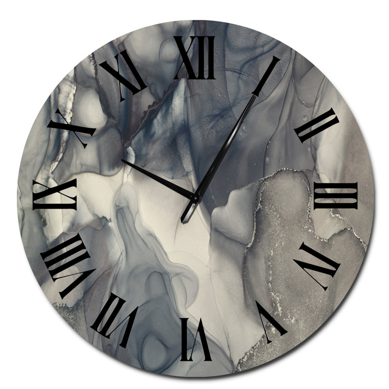 Horloge murale Tender, Surdimensionné, Gris / Noir