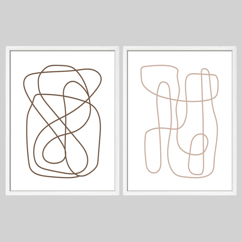 Minimalist Lines, Blanc / Blanc, H 14 po x l 11 po