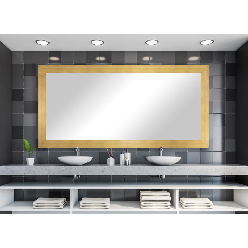 Miroir de salle de bain moderne et contemporain Coles Sunset, H 35 po x l 69,5 po
