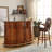 68.9" Brown Half Circle Solid Reception Desk