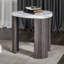 Ensemble de table contemporain 3 pièces gris à motif marbre pour salon - 1 table basse et 2 tables d'appoint en bois d'hévéa. Design élégant et stable. 3 éléments principaux : 1 table basse et 2 tables d'appoint gigognes.