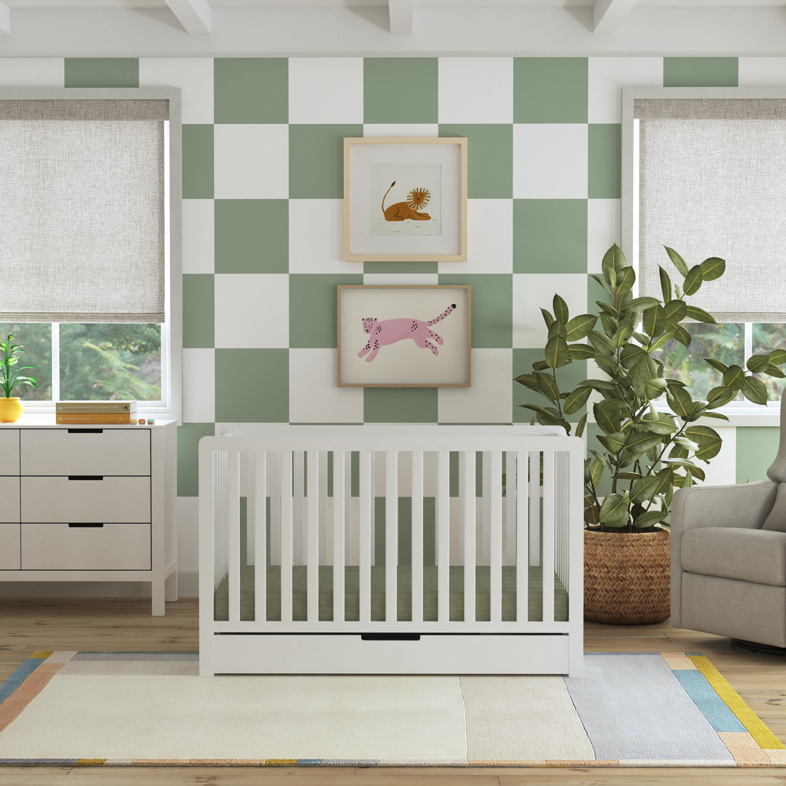 Colby 4-in-1 Convertible Crib, White