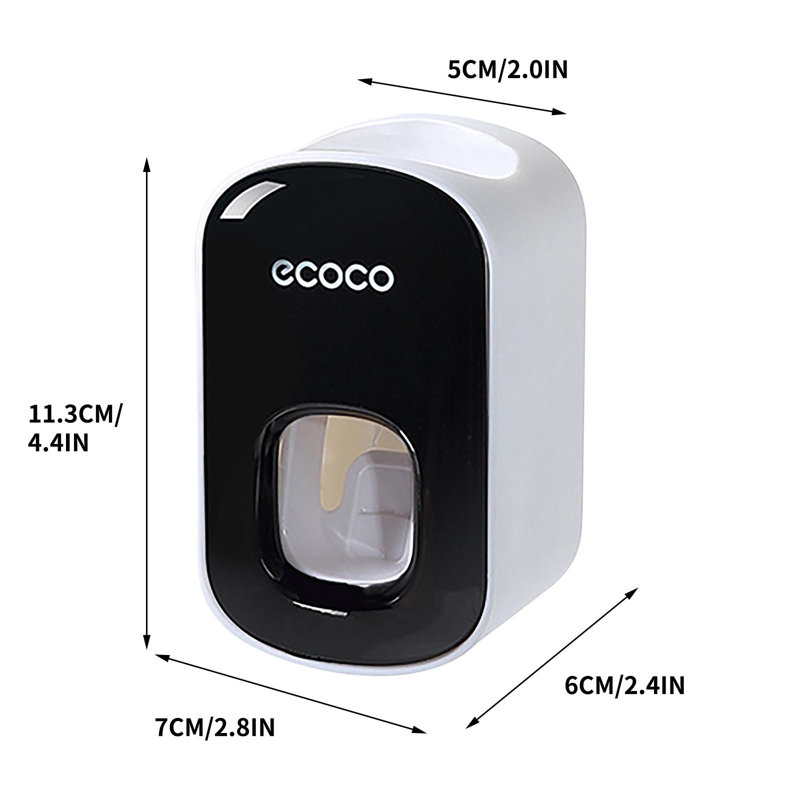 Automatic toothpaste squeezer Bathroom Nail- Wall-mounted Double-squeezer Lazy Automatic Toothpaste Squeezer, Black