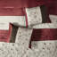 Édredon pour grand lit rouge 7 pièces - Aspect transitionnel et rembourrage en tissu de broderie comprenant un édredon, des taies décoratives, des oreillers et des jupes de lit Élégant lavable à la machine-118650070-118650074