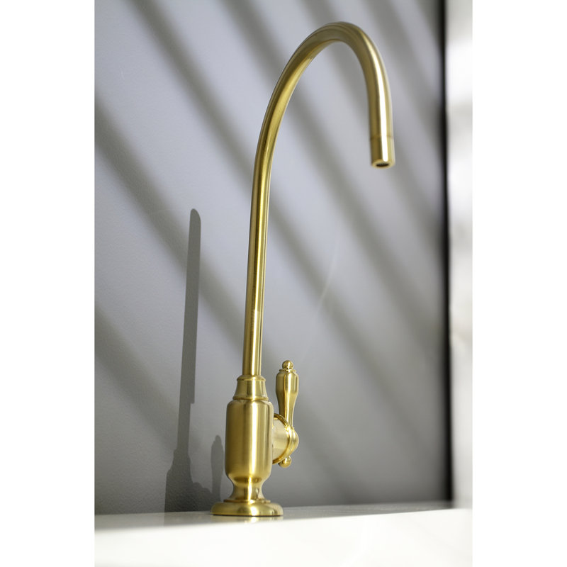 Robinet de filtration d'eau monocommande à 1 trou Kingston Brass Tudor, Laiton satiné
