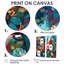 «Red Vibrant Garden Symphony I», art mural floral grand-114713906-114713912-114713914