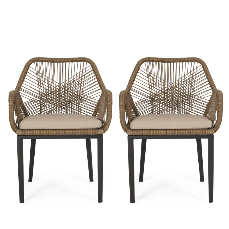 Chaise de terrasse avec coussins Melina