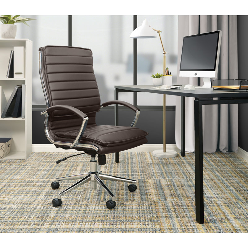 Fauteuil de conférence en similicuir Pro-Line II, Espresso
