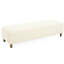 Blanc avec revêtement en mélange d'acrylique de haute qualité, structure en pin et en contreplaqué, sièges confortables, conception rectangulaire, installation facile et rapide, mélange de 60,5 po de profondeur, mélange de 10%, coussin, style polyvalent,