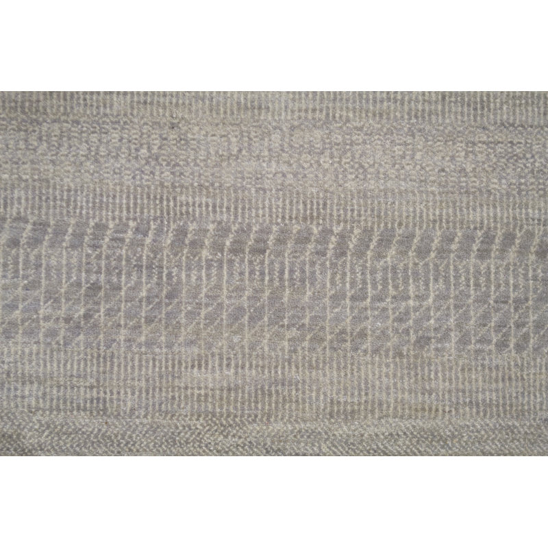 Tapis gris de haute qualité noué à la main