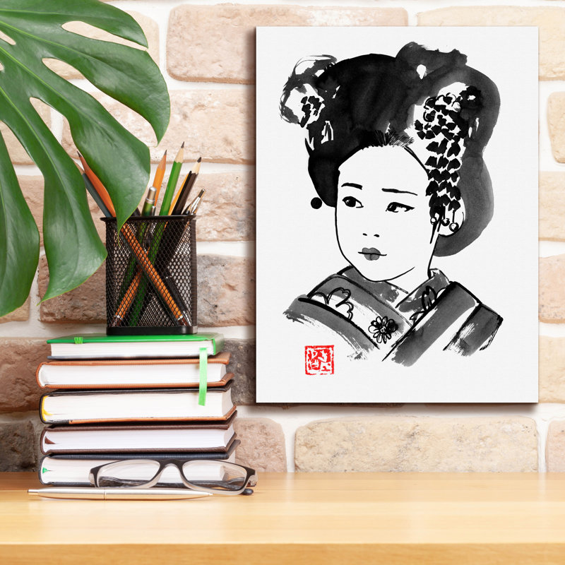 'Petite Japonaise' by Pechane, Canvas Wall Art, 16" H x 12" W x 0.75" D