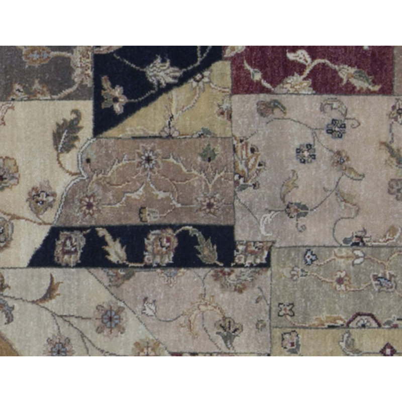Tapis ivoire et multicolore noué à la main de haute qualité