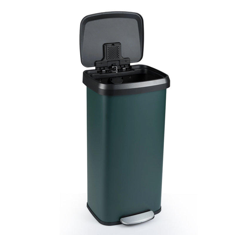 Stainless Steel Waste Bin, Green