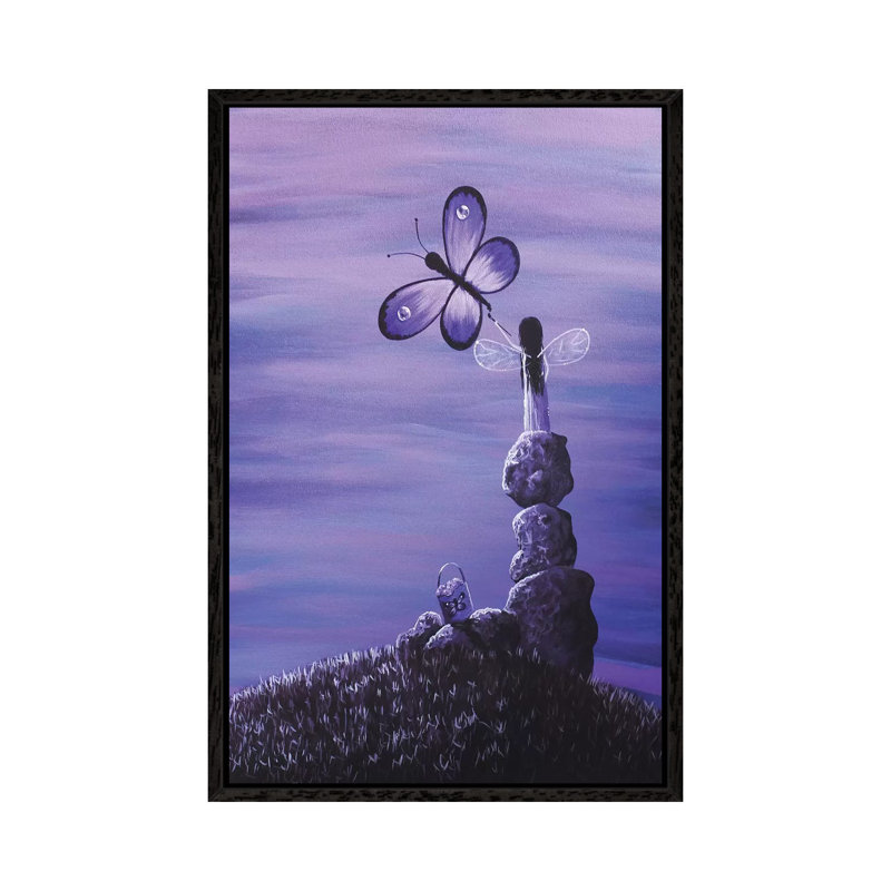 Amethyst Fairy - Print on Canvas, 66.04 cm H x 45.72 cm W, Black Framed